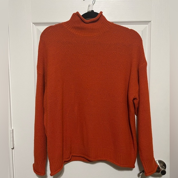 Burnt Orange Mock Turtleneck Sweater EUC - Picture 1 of 4